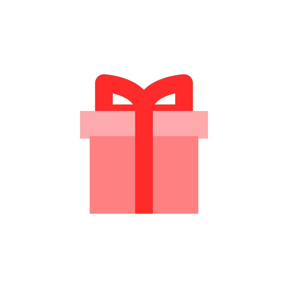 Gift Box Icon Flat Design Style. Simple Web and Mobile Vector. Perfect Interface Illustration Symbol. vector