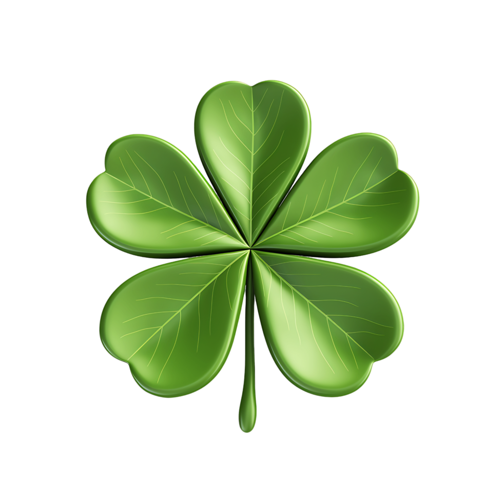 AI generated St. Patrick's Day Clover with Clear Background png