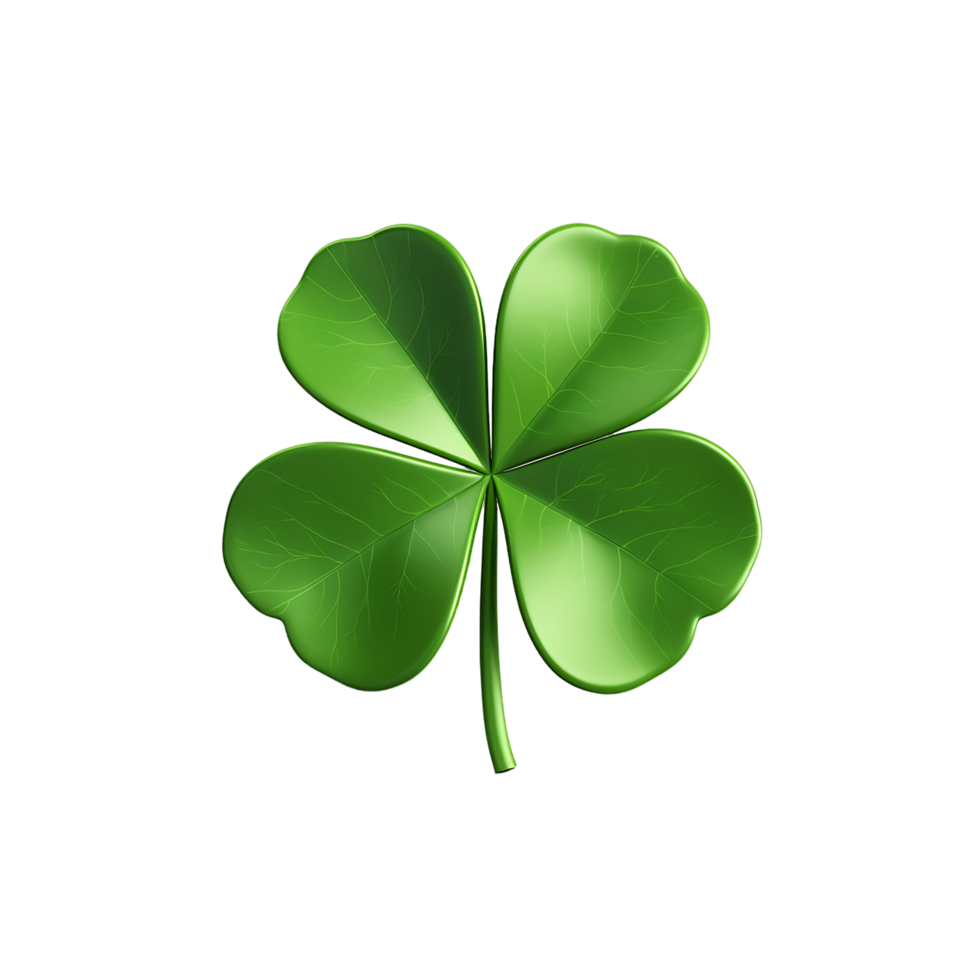 AI generated Meadow of Clear Lucky Clovers Clipart png