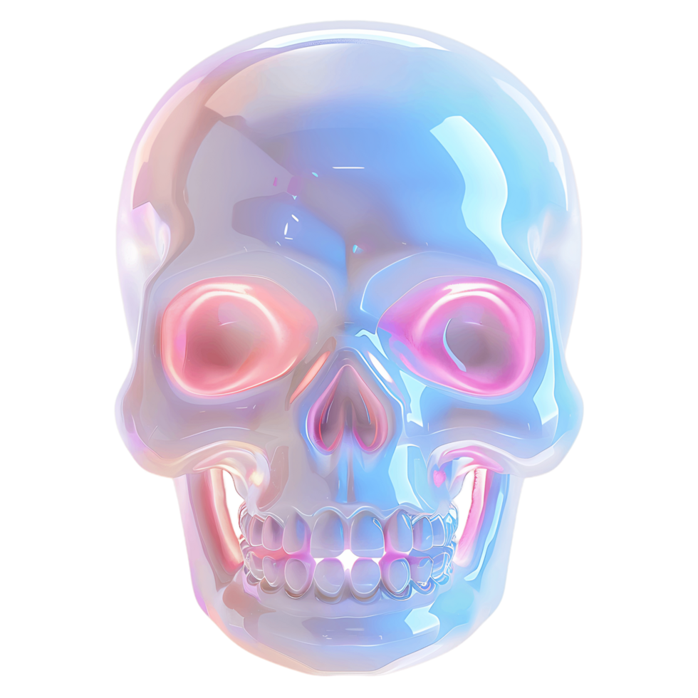 AI generated Haunting Skull on Clear Background png