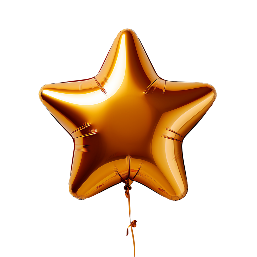 AI generated Golden Star Balloon Illustrations png