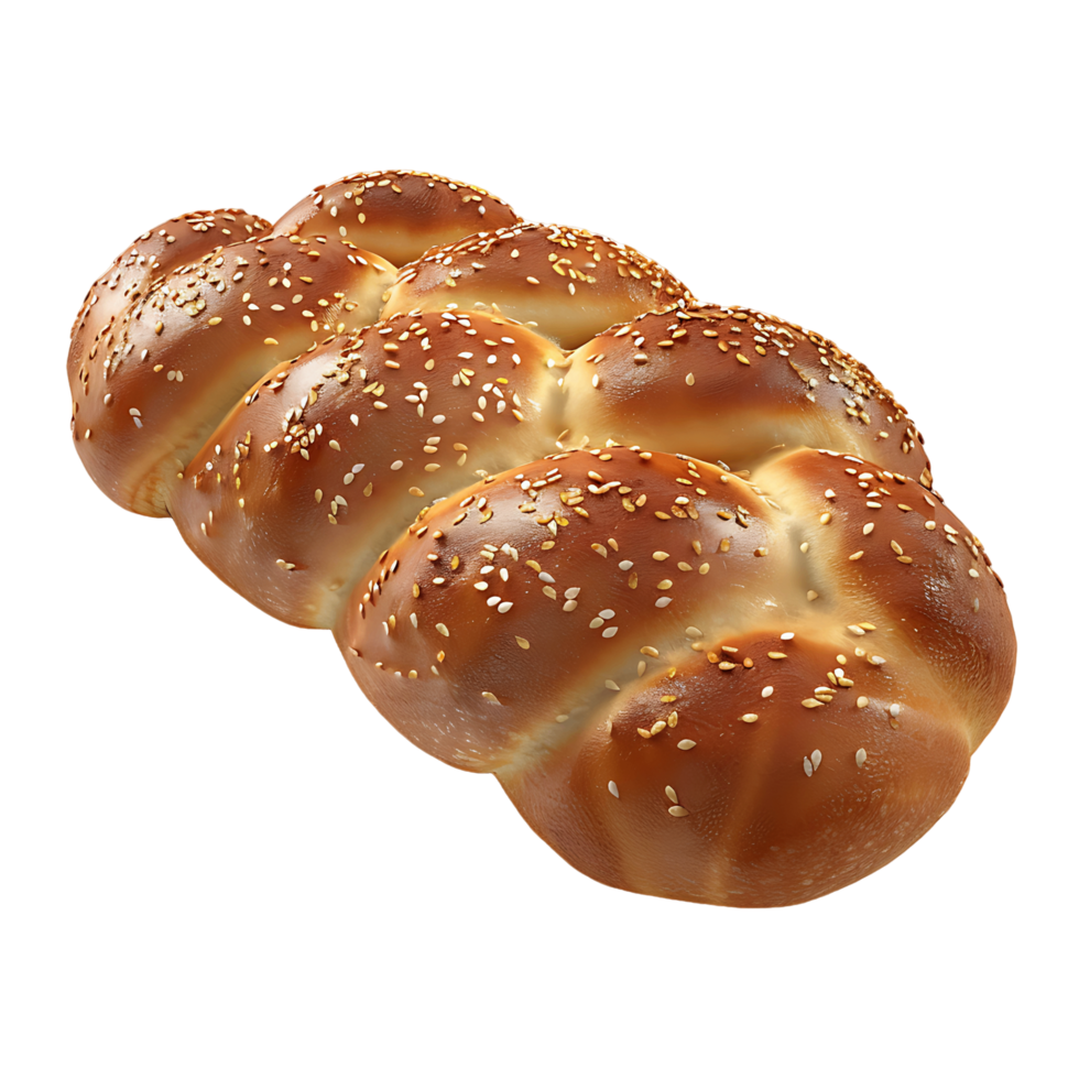AI generated Transparent Braided Pretzel png