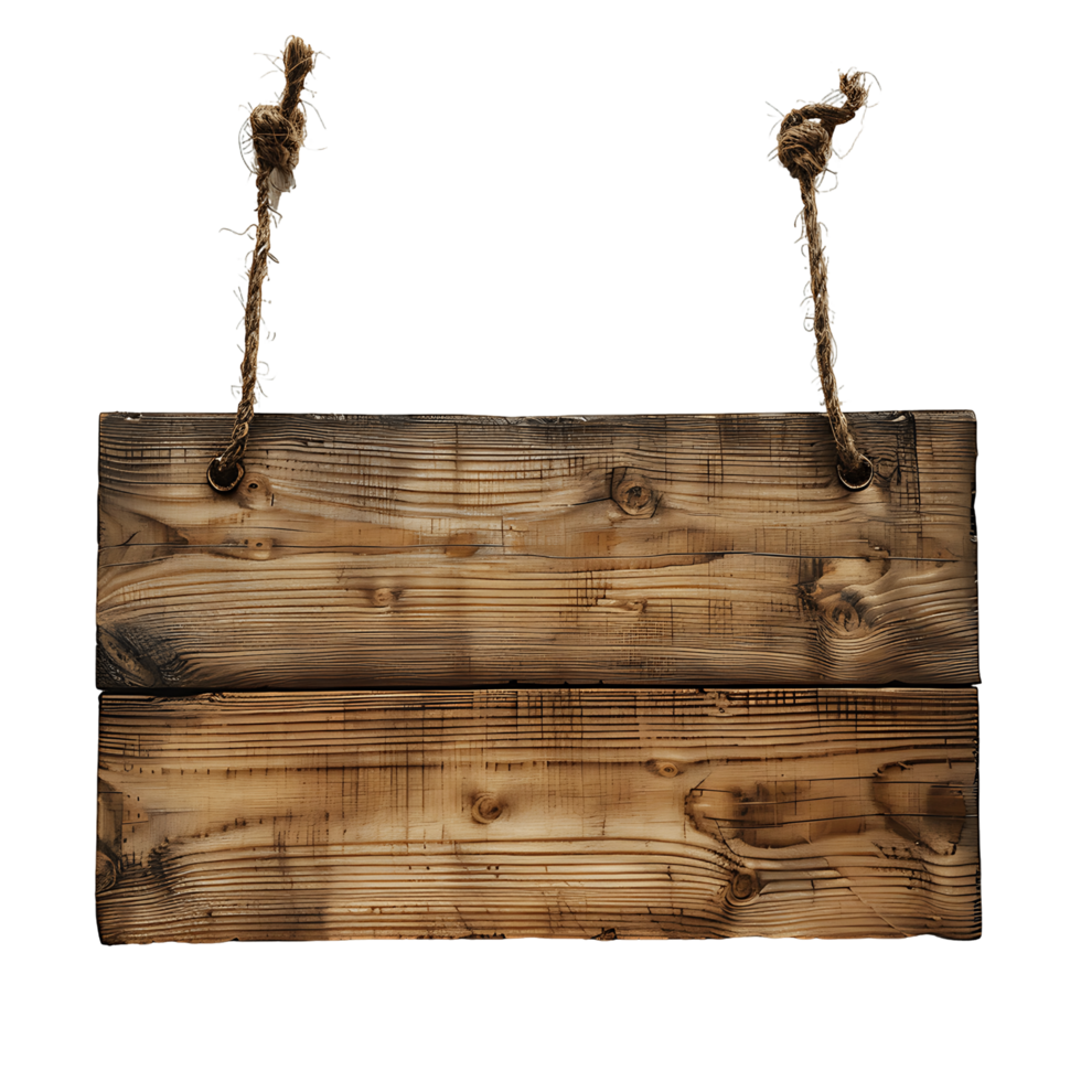AI generated Classic Wooden Sign Clipart png