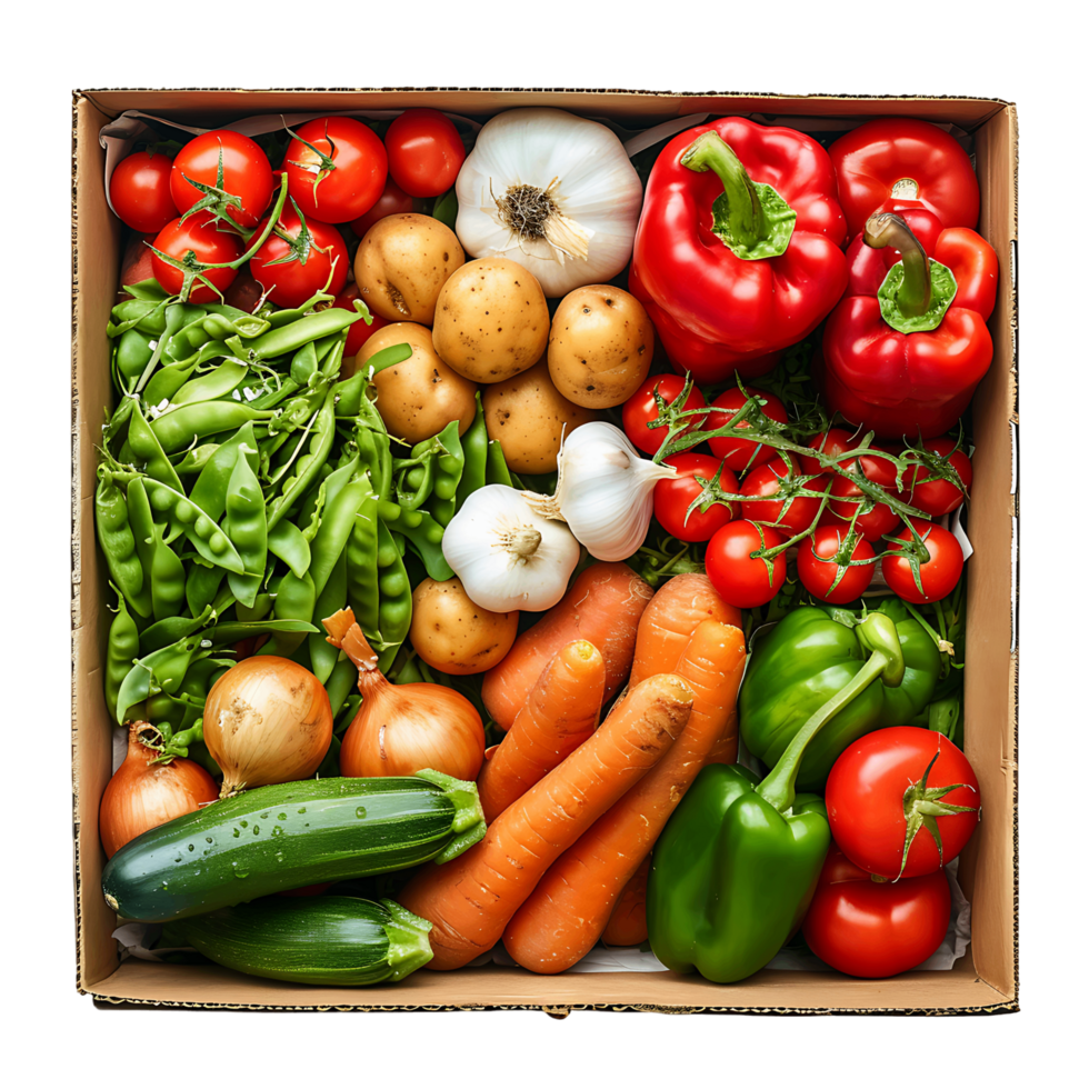 AI generated Isolated Vegetable Storage Wooden Box png
