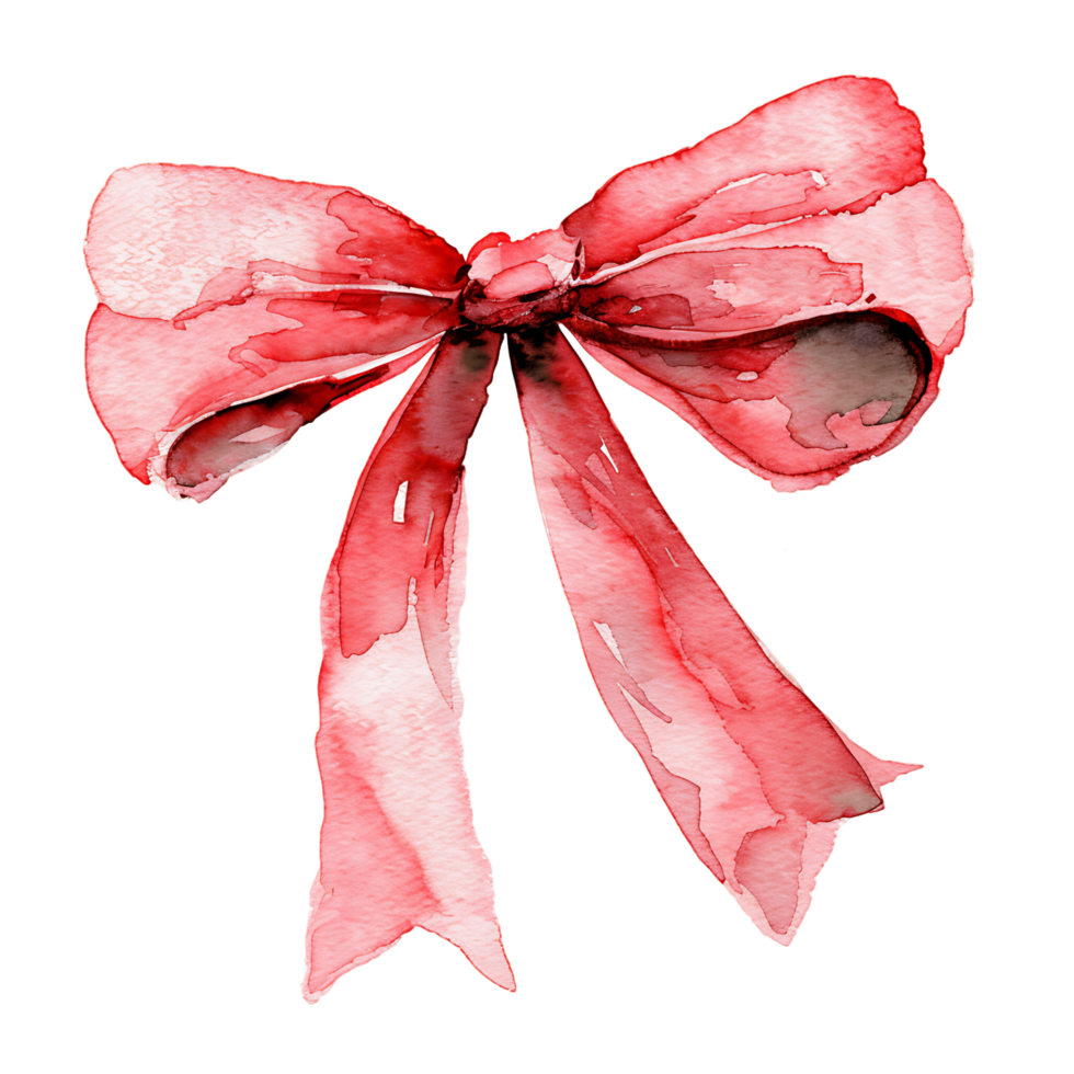 AI generated Radiant Watercolor Satin Bow Clipart png