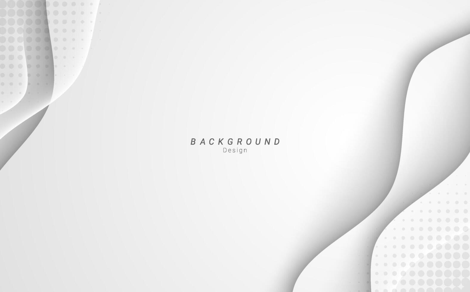 Abstract minimalist layer white wavy dynamic futuristic vector background design