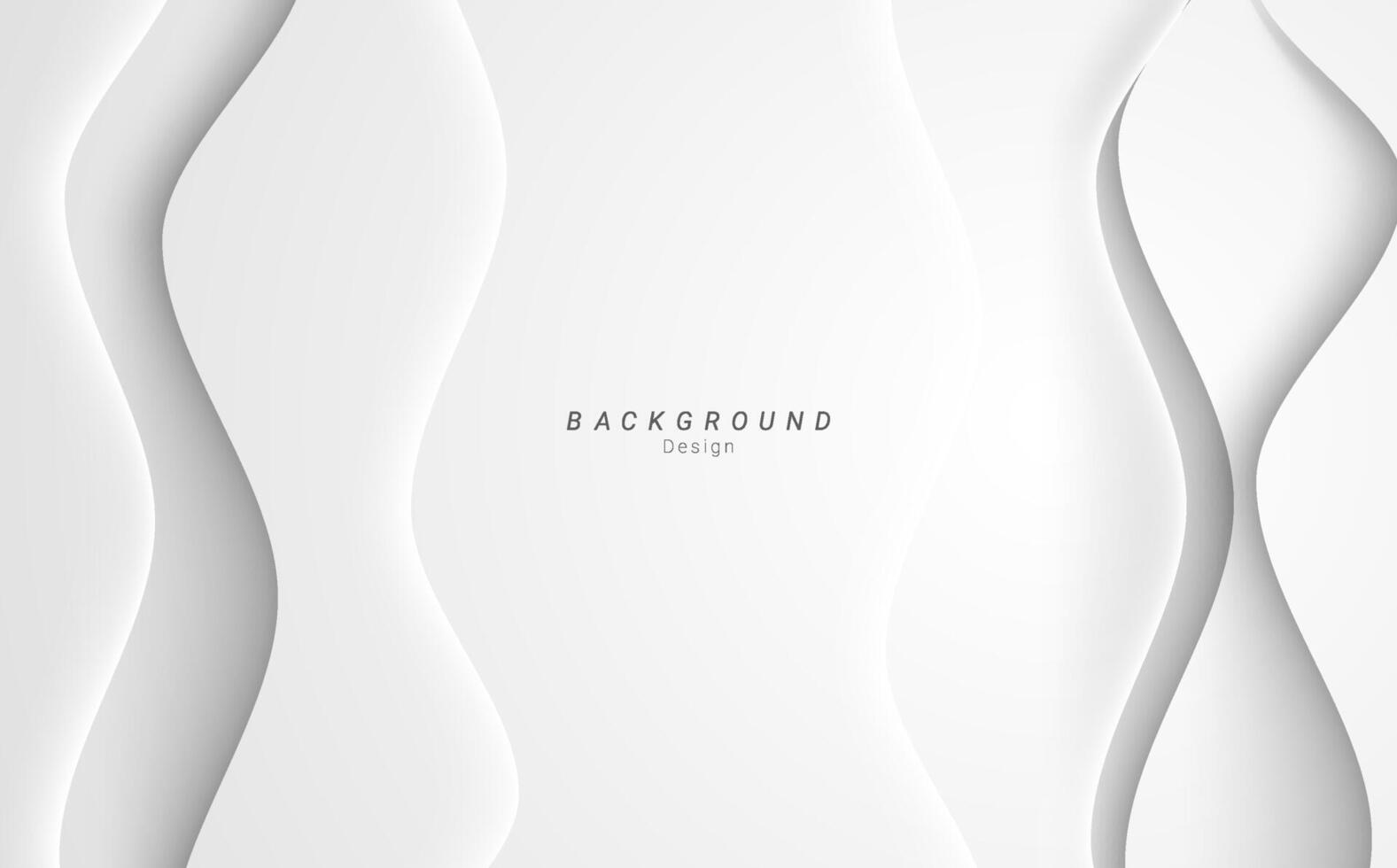 Abstract minimalist layer white wavy dynamic futuristic vector background design
