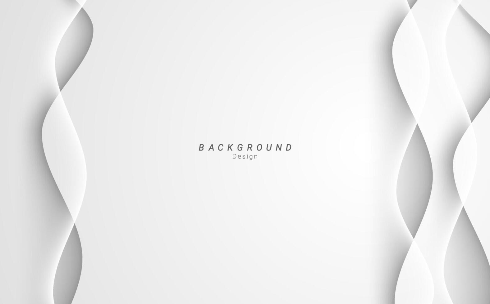 Abstract minimalist layer white wavy dynamic futuristic vector background design