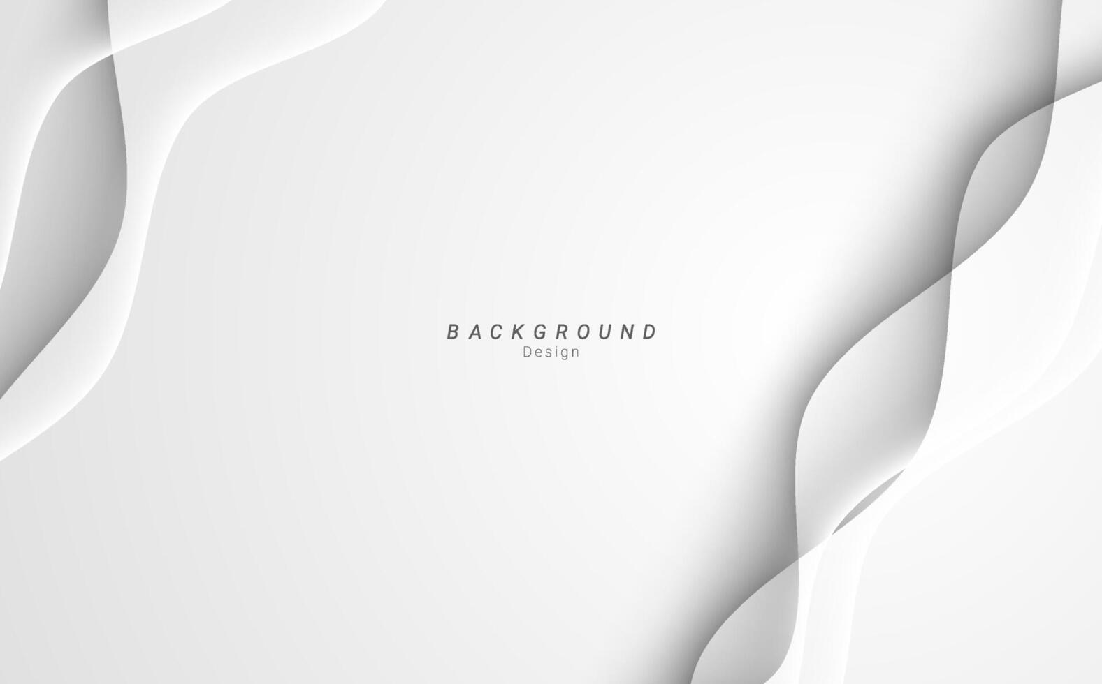 Abstract minimalist layer white wavy dynamic futuristic vector background design