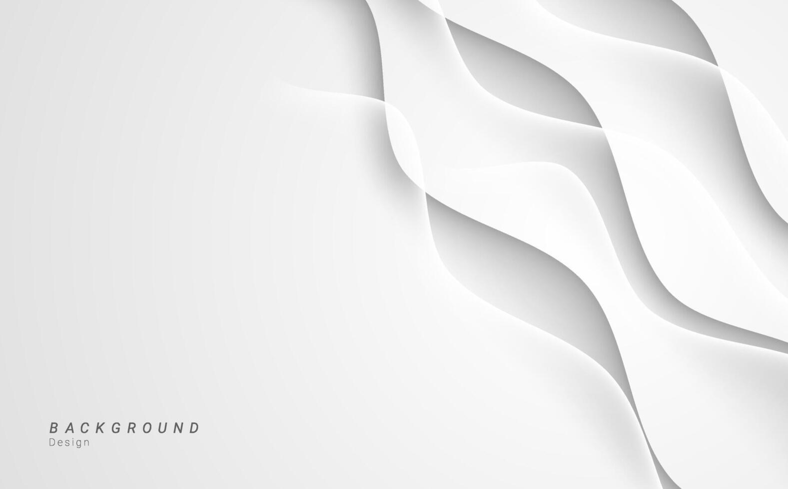 Abstract minimalist layer white wavy dynamic futuristic vector background design