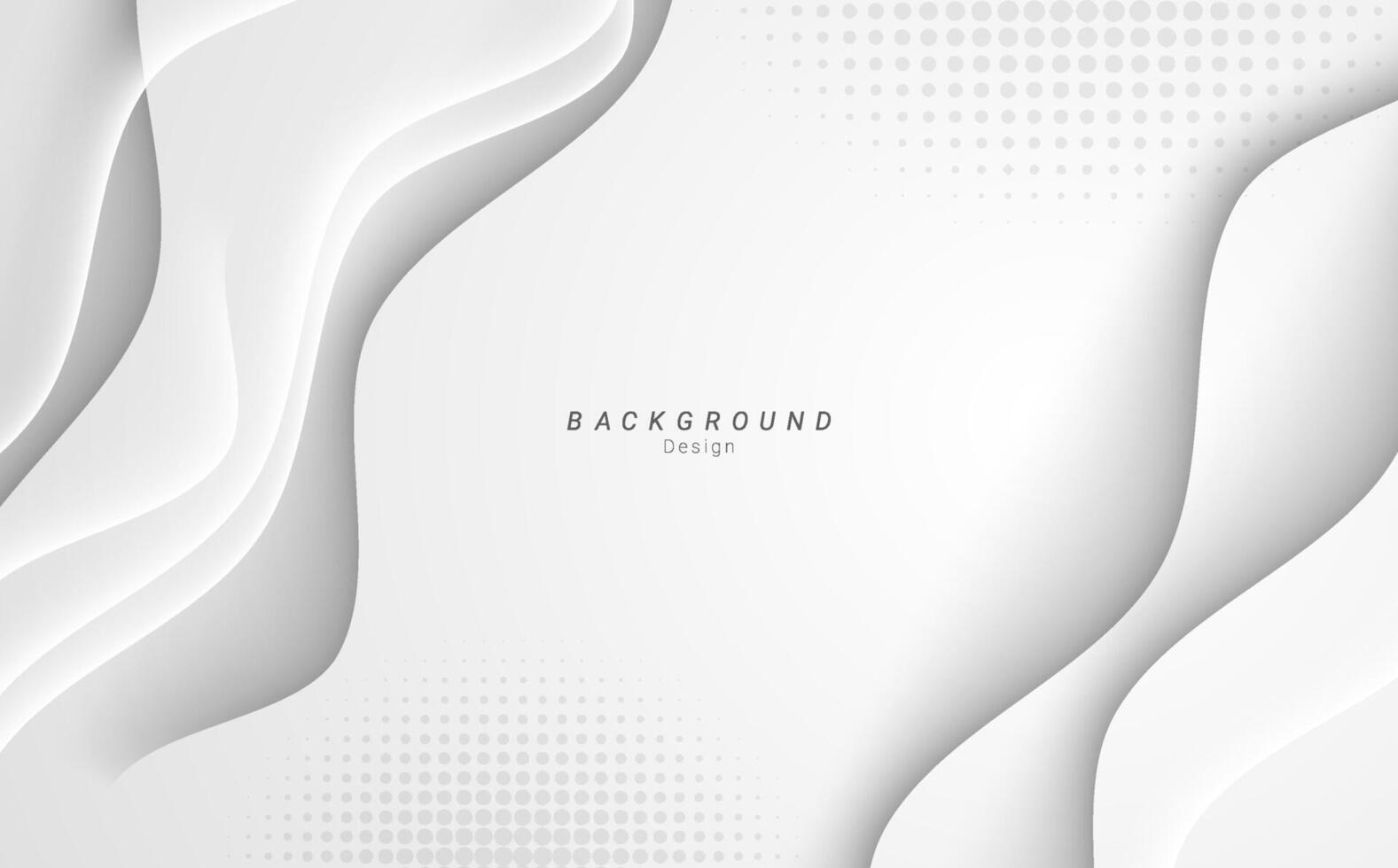 Abstract minimalist layer white wavy dynamic futuristic vector background design