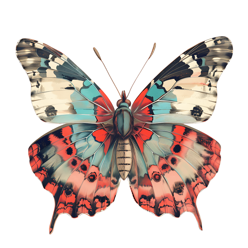 AI generated Pastel Butterfly Illustration in Watercolor png