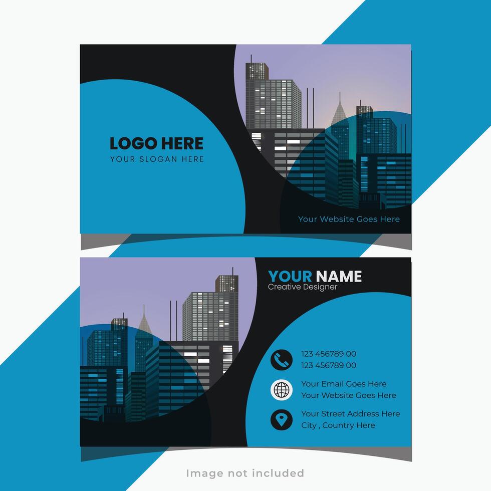 Modern business card design template. vector