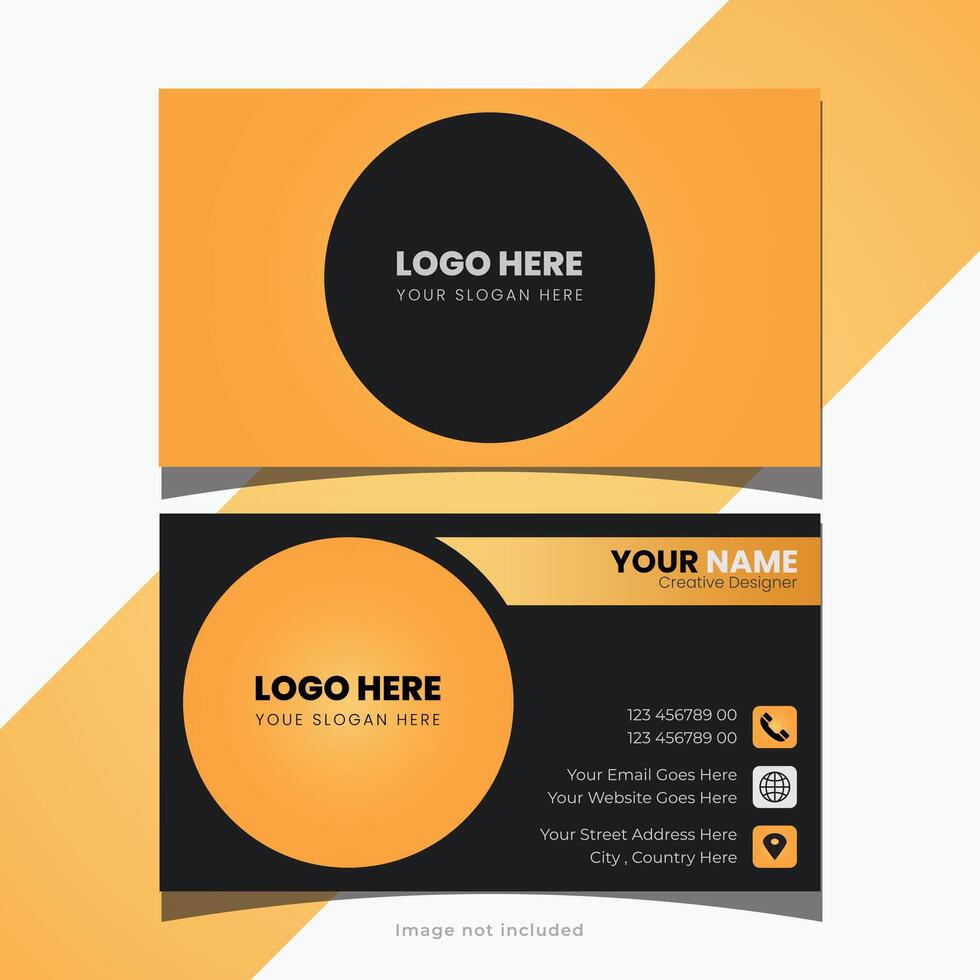 Corporate  business card design template . vector