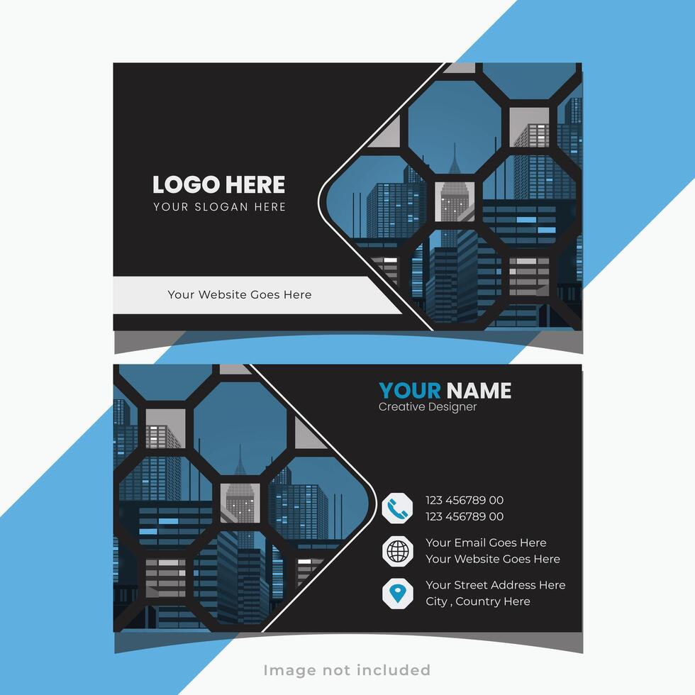 Corporate business card design Template . vector