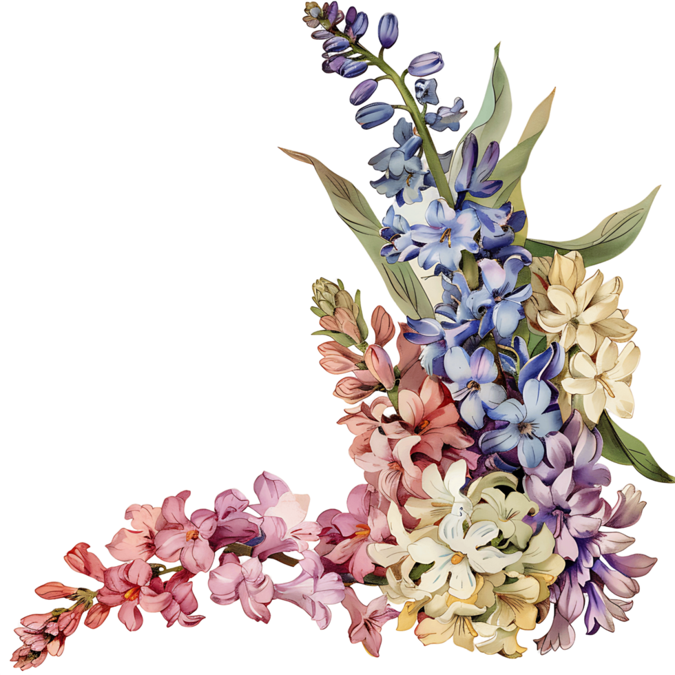 AI generated Serene Hyacinth Bloom Illustration in Watercolor png