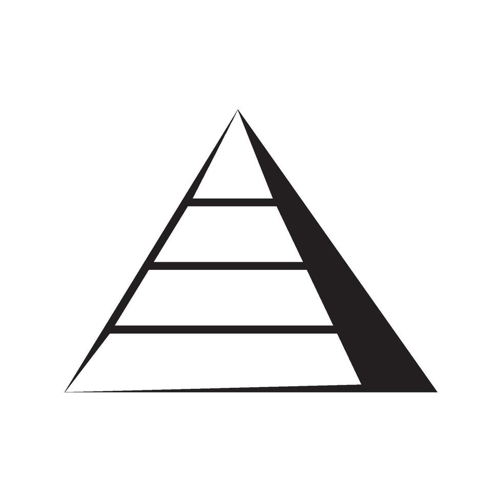 pyramid icon vector