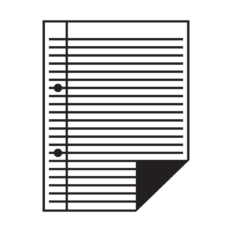 paper line icon vector