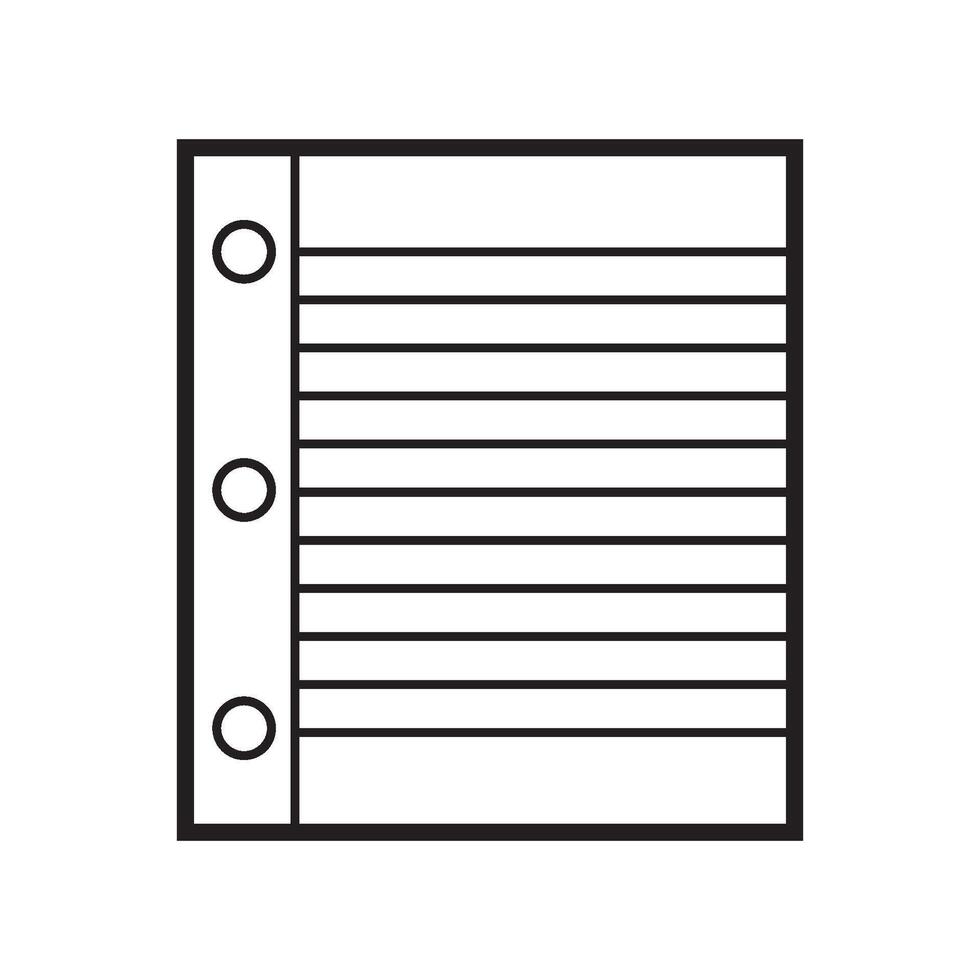 paper line icon vector