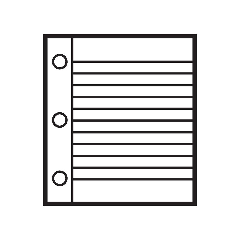 paper line icon vector