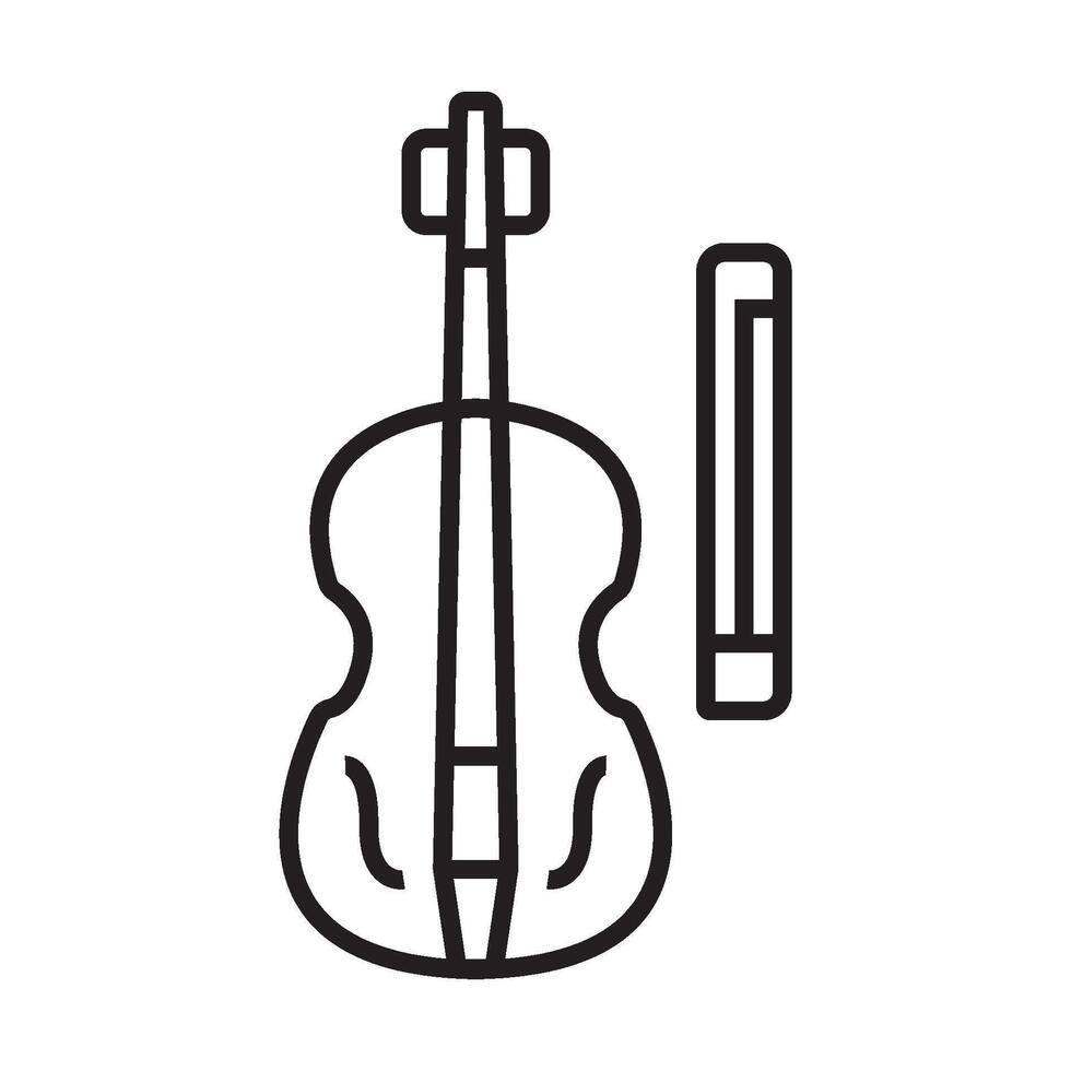 violin icon vector