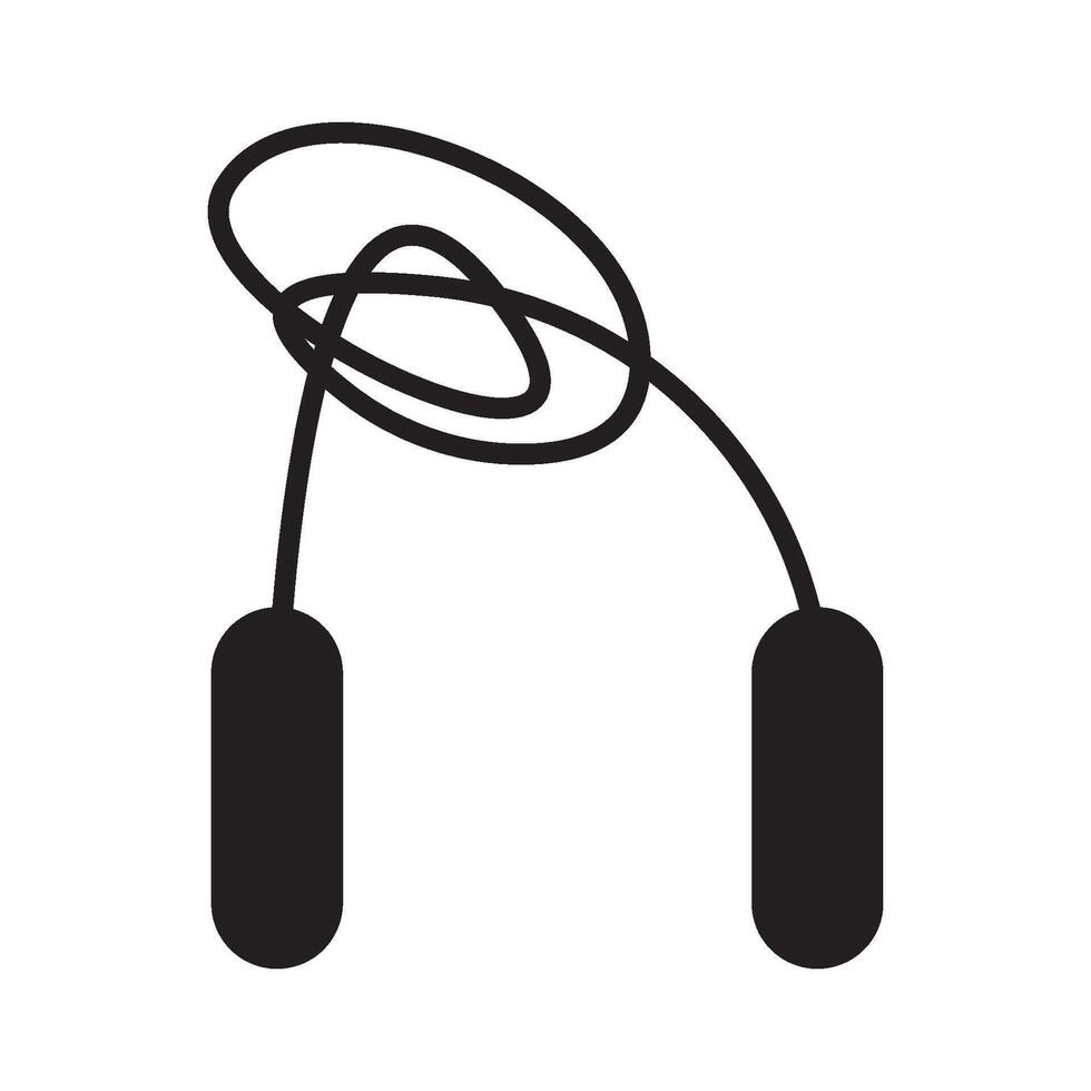 skipping rope icon vector