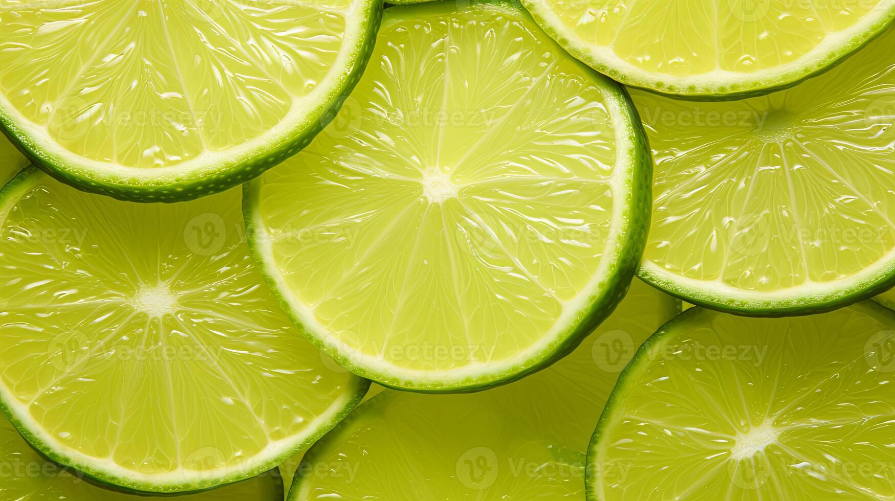 AI generated A Bunch of Limes Cut in Half photo