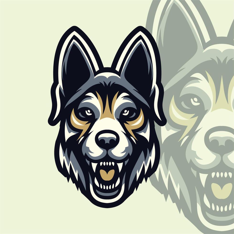 Dog Head Mascot Vector Illustrations