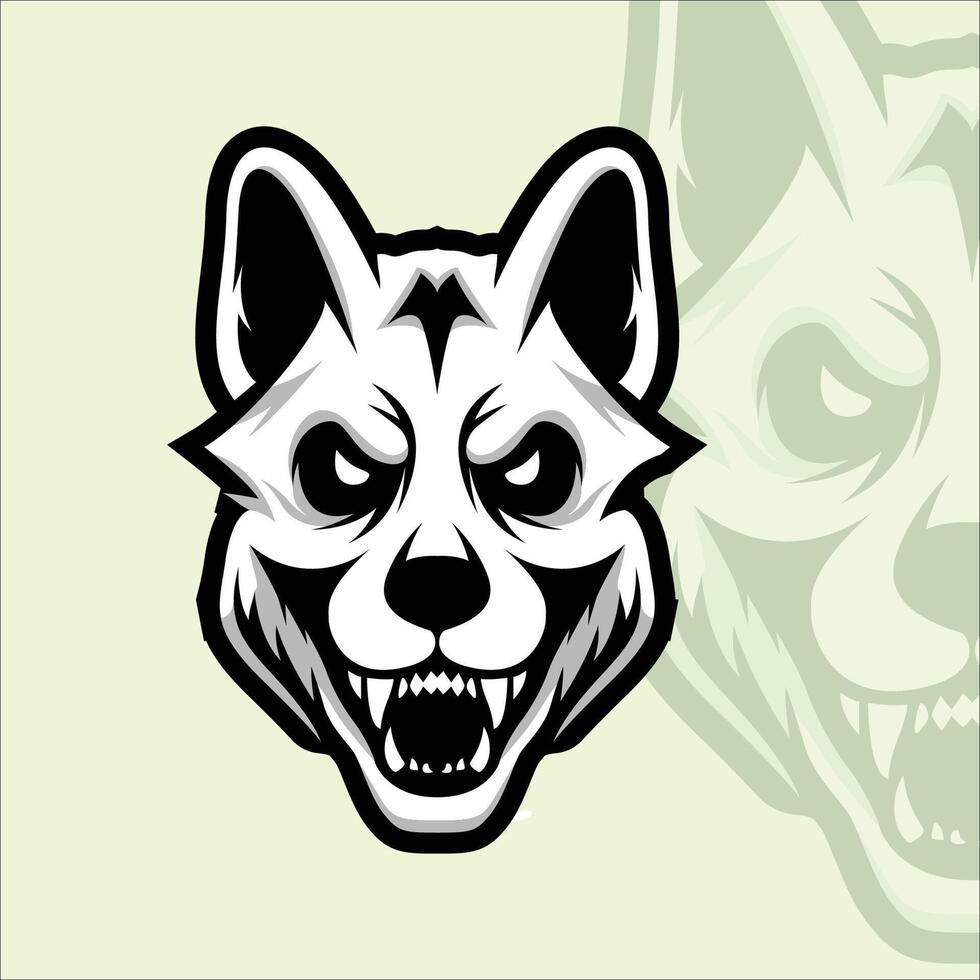 lobo cabeza mascota vector ilustraciones