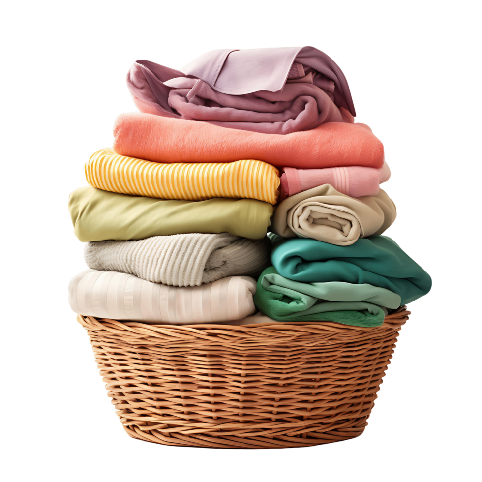AI generated Transparent Towel Stack Detail, Highlighting the Neatly Folded Towels png