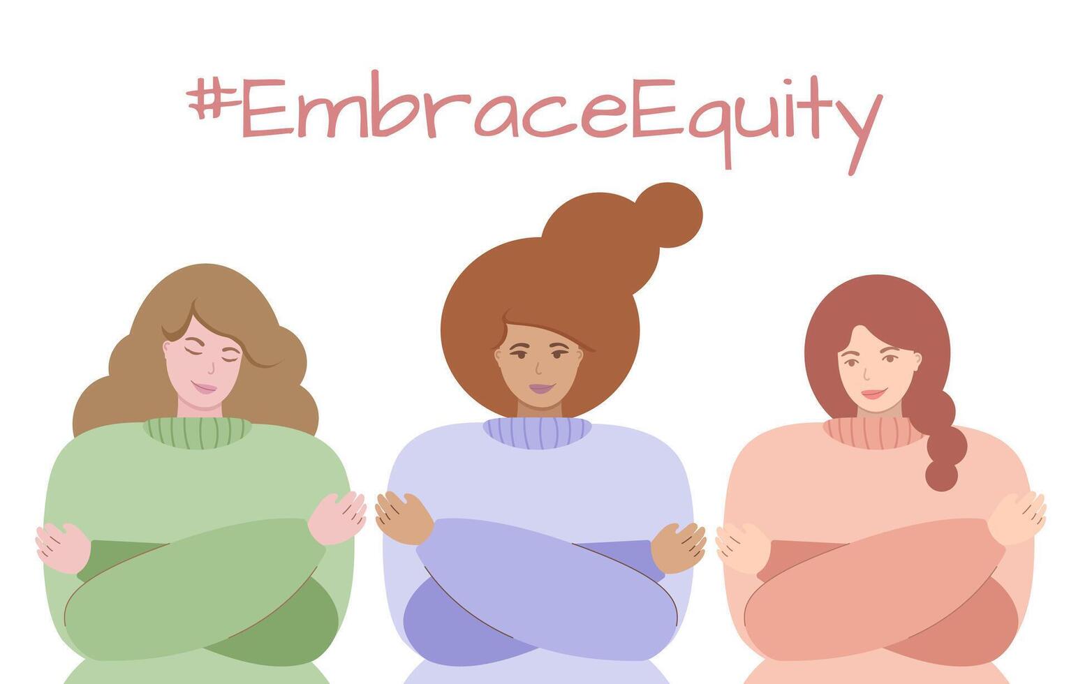 International Women's Day banner. Embrace Equity vector