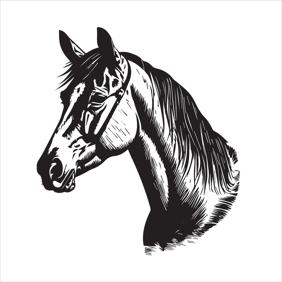 Horse silhouette animal logo black horses graphic vector illustration