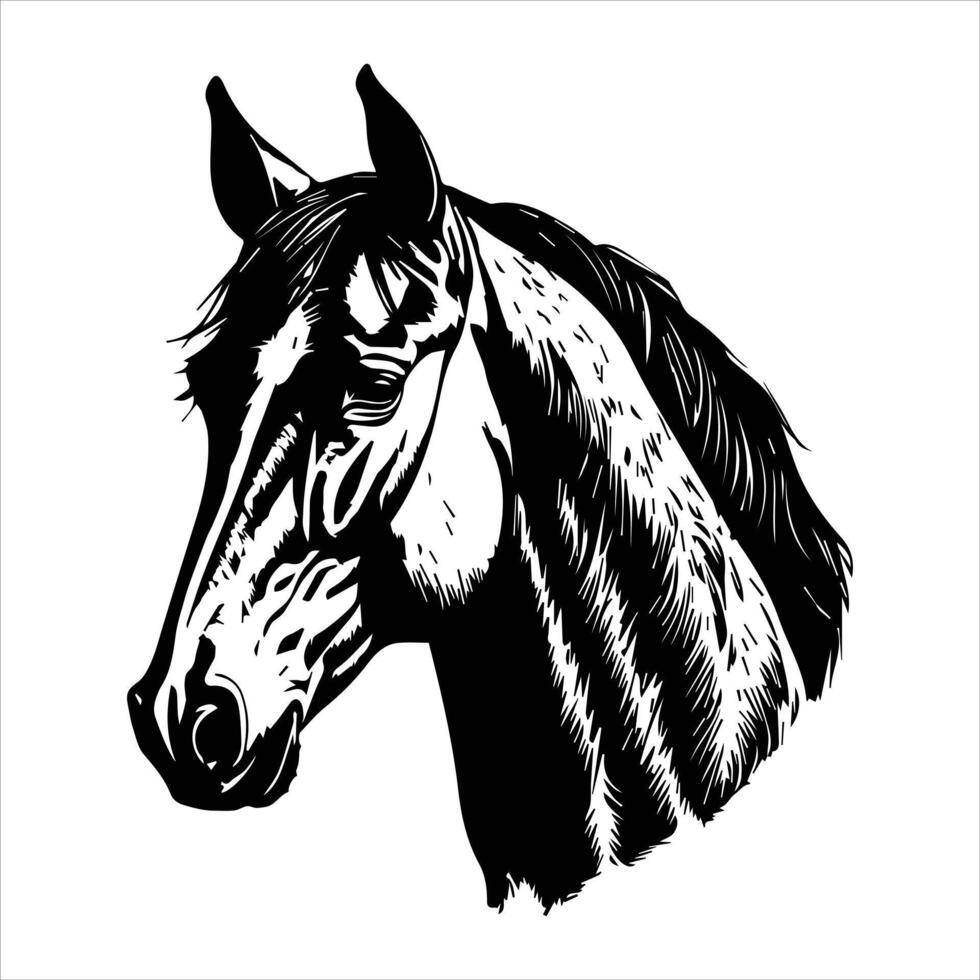 caballo silueta animal logo negro caballos gráfico vector ilustración