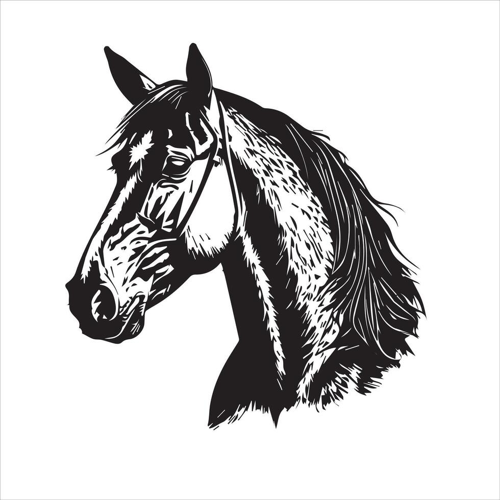 caballo silueta animal logo negro caballos gráfico vector ilustración