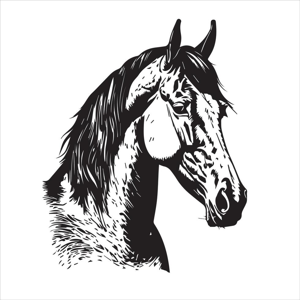 caballo silueta animal logo negro caballos gráfico vector ilustración