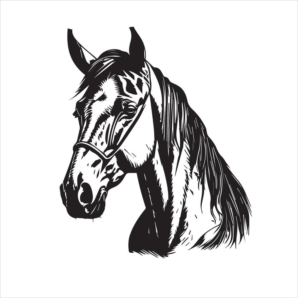 caballo silueta animal logo negro caballos gráfico vector ilustración