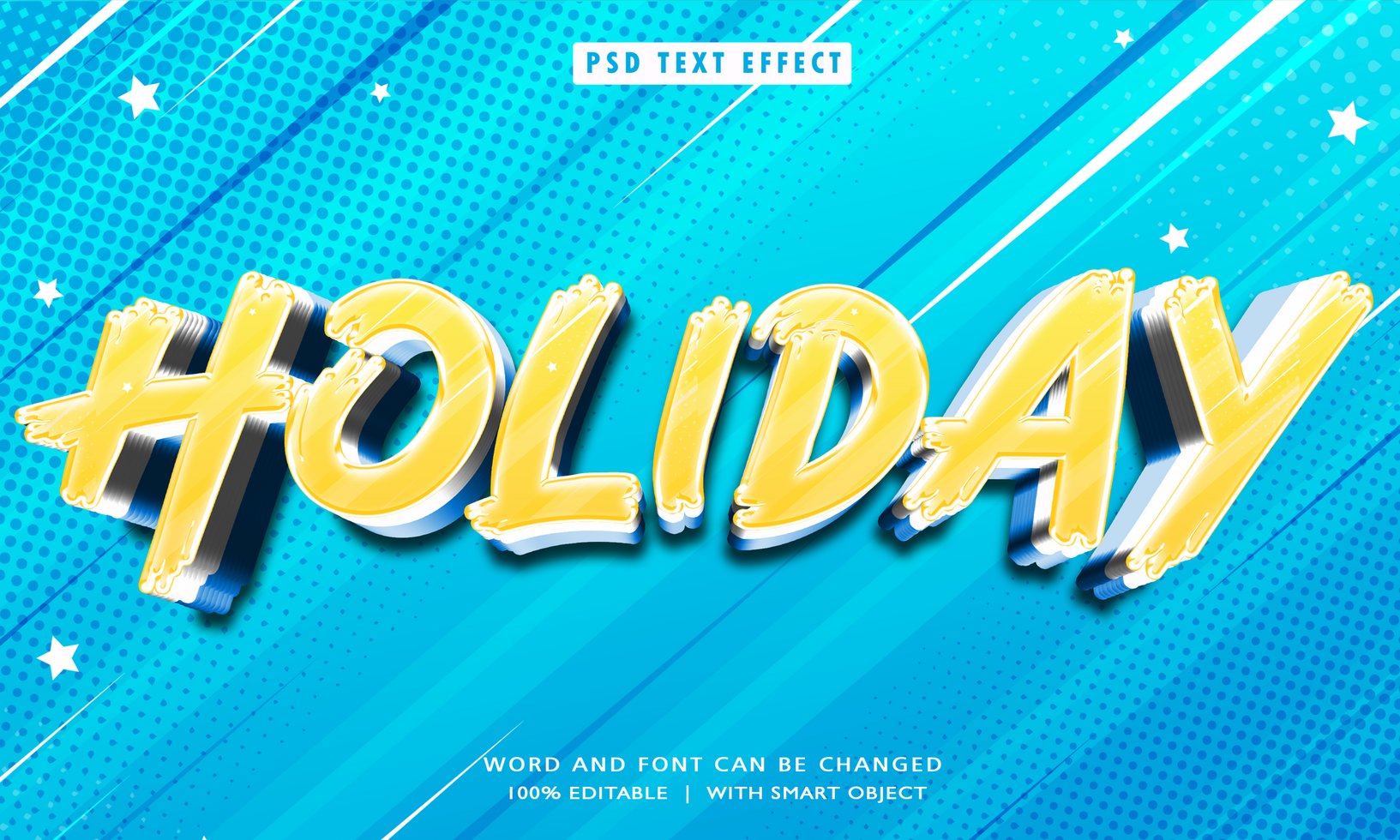 Holiday 3D Editable Text Effects psd