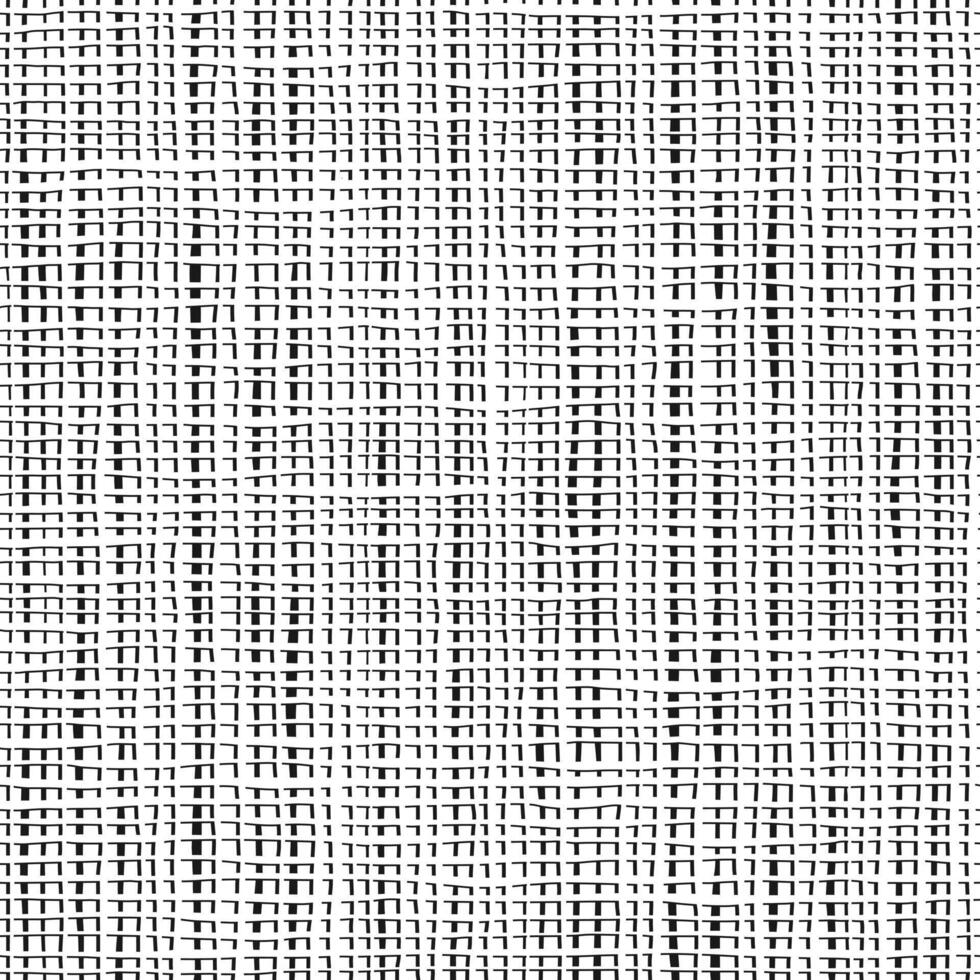 Irregular abstract seamless pattern. Dashed line texture. Black and white background. Vector illustration