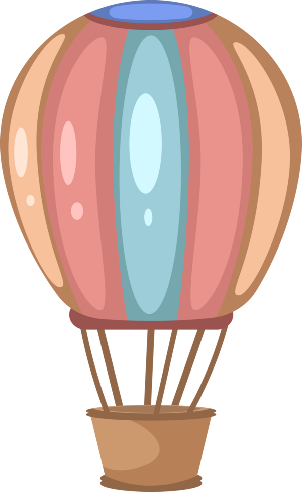 Neutral Hot Air Balloon Illustration png