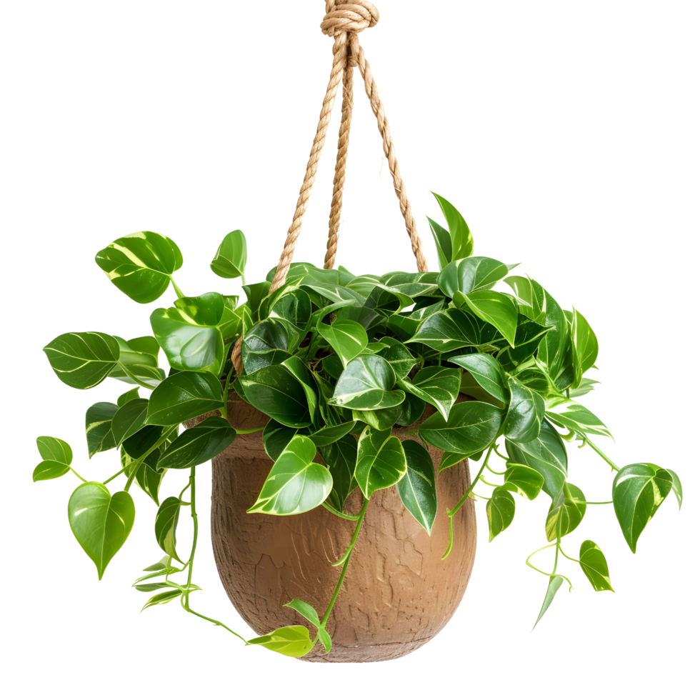 AI generated Terracotta Pot Hanging Gardens png