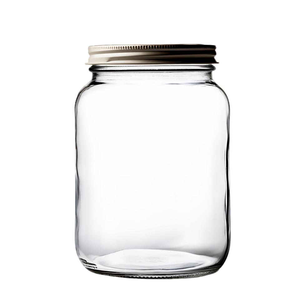 AI generated Glass Container with No Background, Effortlessly Blending into Various Design Contexts png