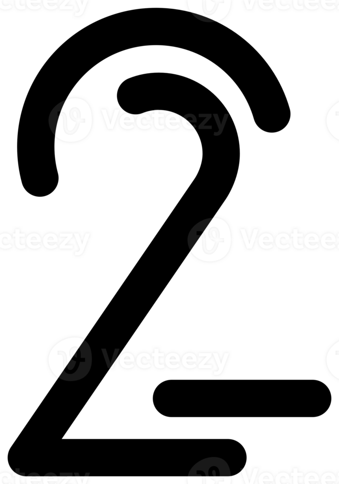 gemakkelijk stijl getallen symbool. zwart geïsoleerd doopvont vlak modern ontwerp lijn kunst numeriek. png