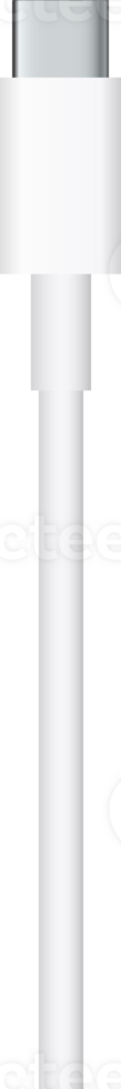 png illustration of usb type c connector 3d realistic for graphic design element. gadget accessories. electronic and technology concept.