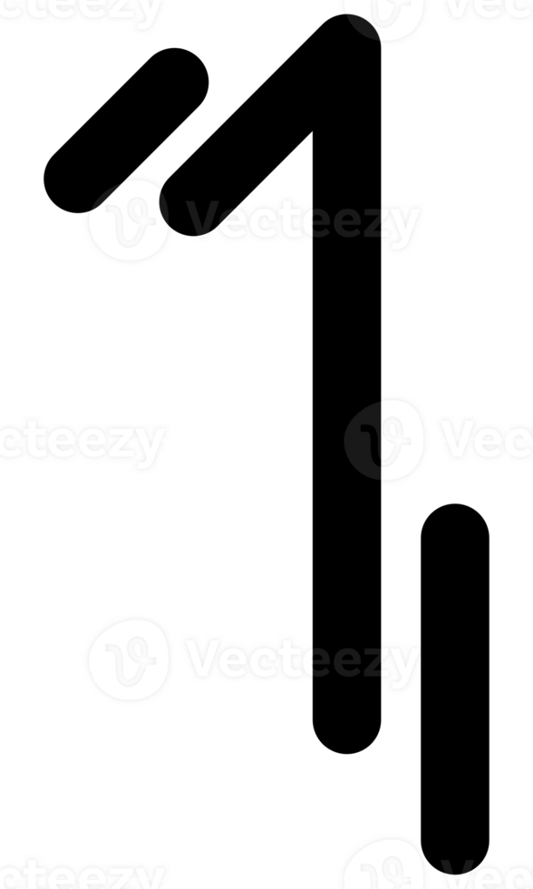 gemakkelijk stijl aantal symbool set. zwart geïsoleerd doopvont in vlak modern ontwerp lijn kunst numeriek. png