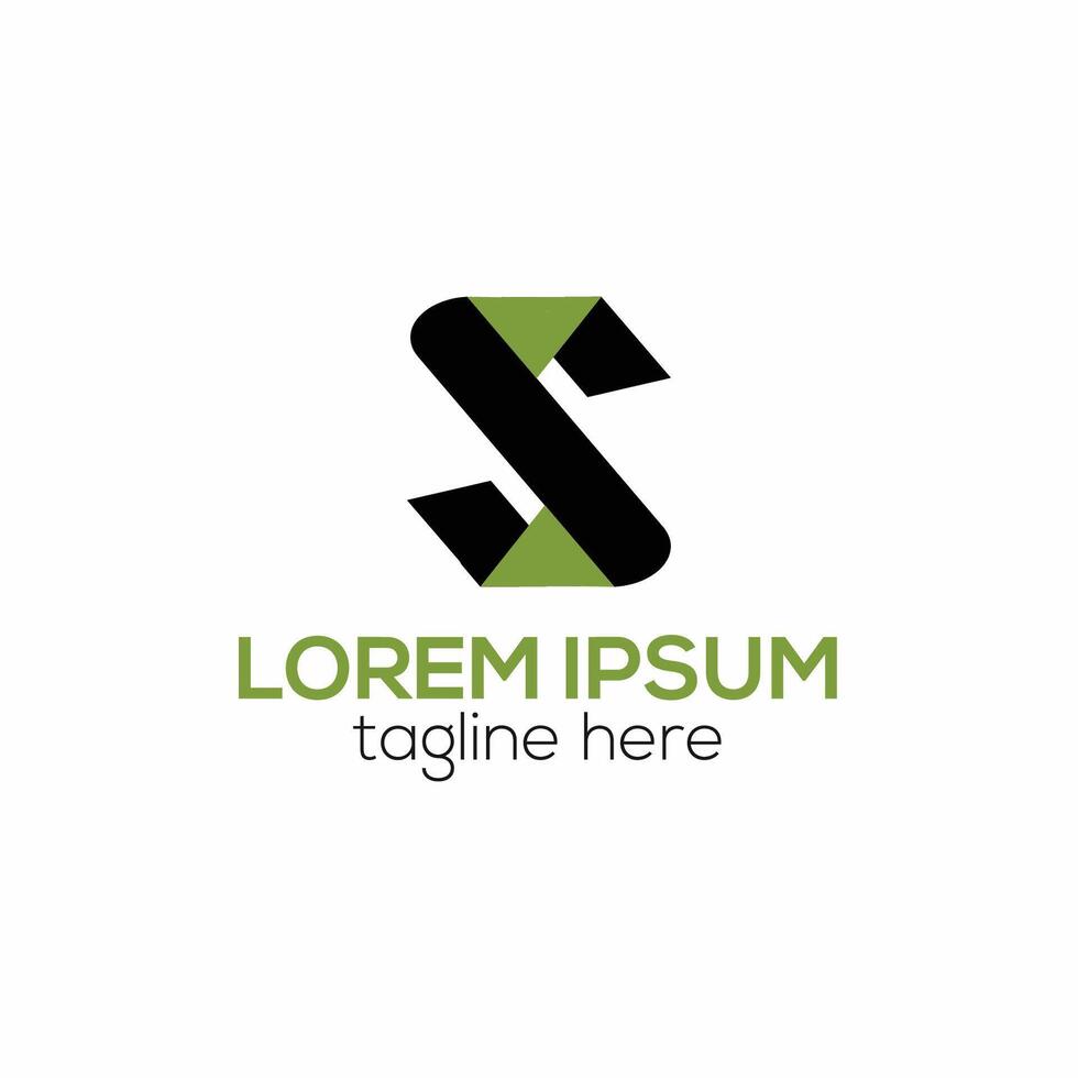 Modern S letter abstract logo design concept isolated vector template illustration
