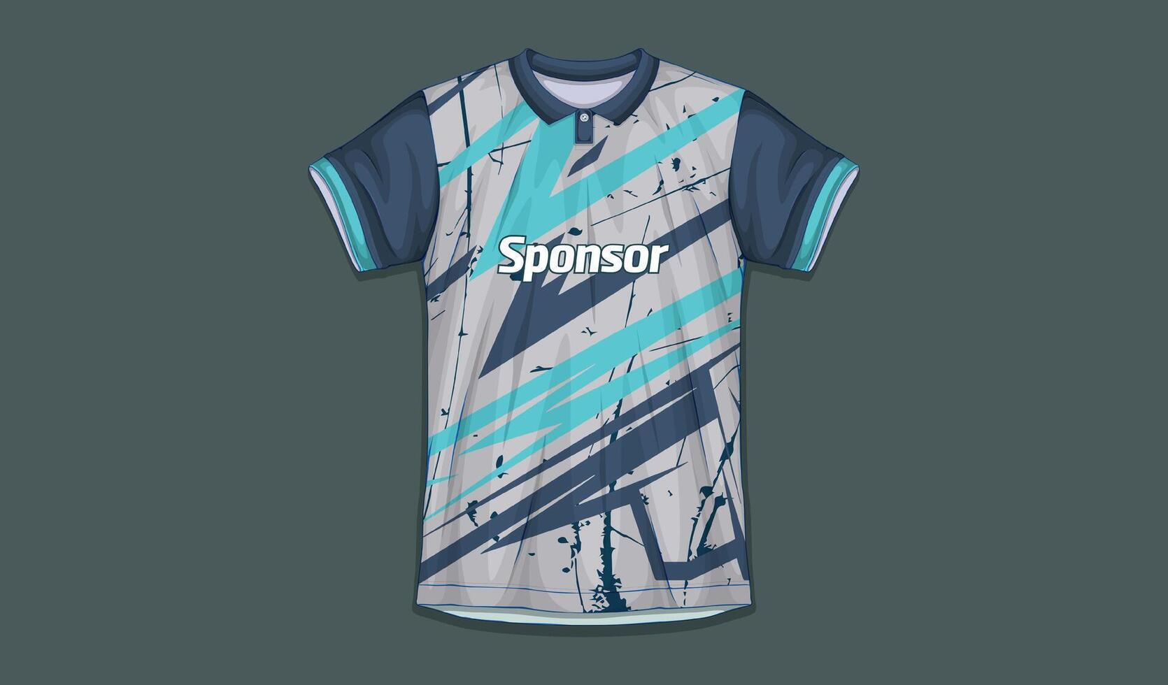 diseño moderno de camiseta de camiseta adecuado para deportes, carreras, fútbol, juegos y vectores de deportes electrónicos