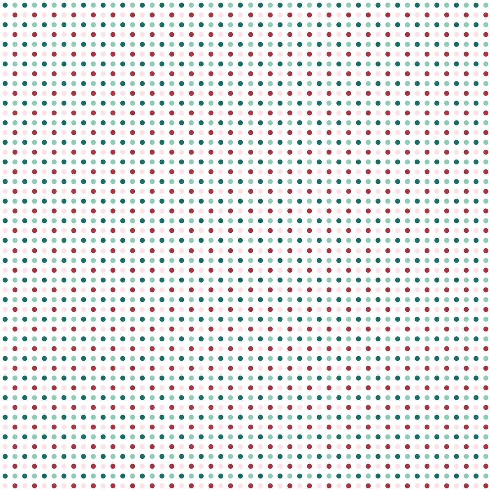 Beautiful geometric seamless pattern vector. Green and red dot on white background. Christmas theme abstract pattern. Design for fabric, textile, shirt, skirt, scarf, tablecloth, apron, washi tape. vector
