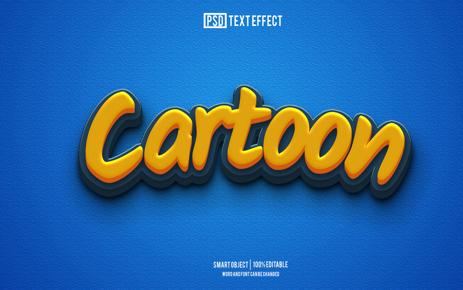 cartoon text effect, font editable, typography, 3d text psd