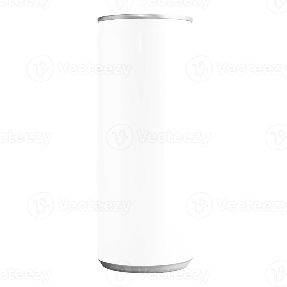 Blank metal can for beer or soda drink without background. Template for mockup png