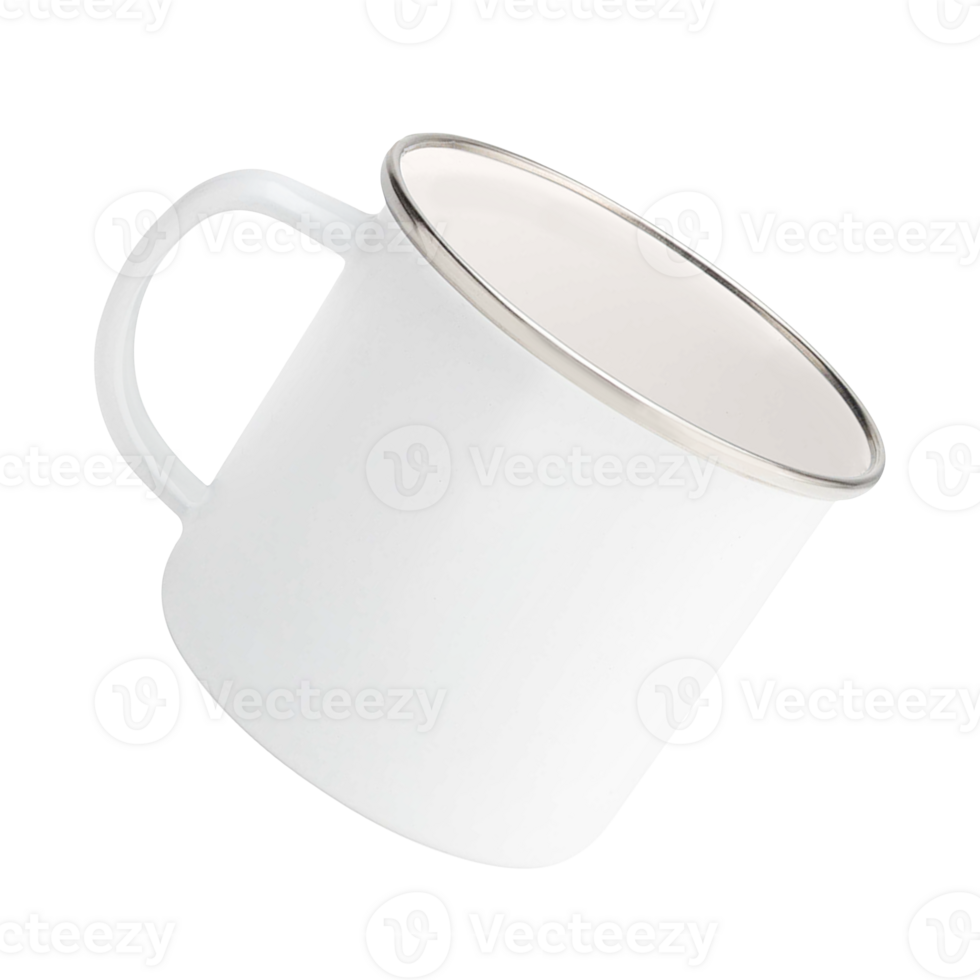 Clean and blank white mug without background. Template for mockup png